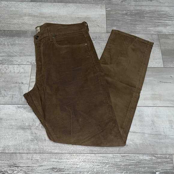 J Crew 770 Men's Corduroy Pants Brown Size 36x32 Straight Leg Mid Rise Cotton - Picture 1 of 12